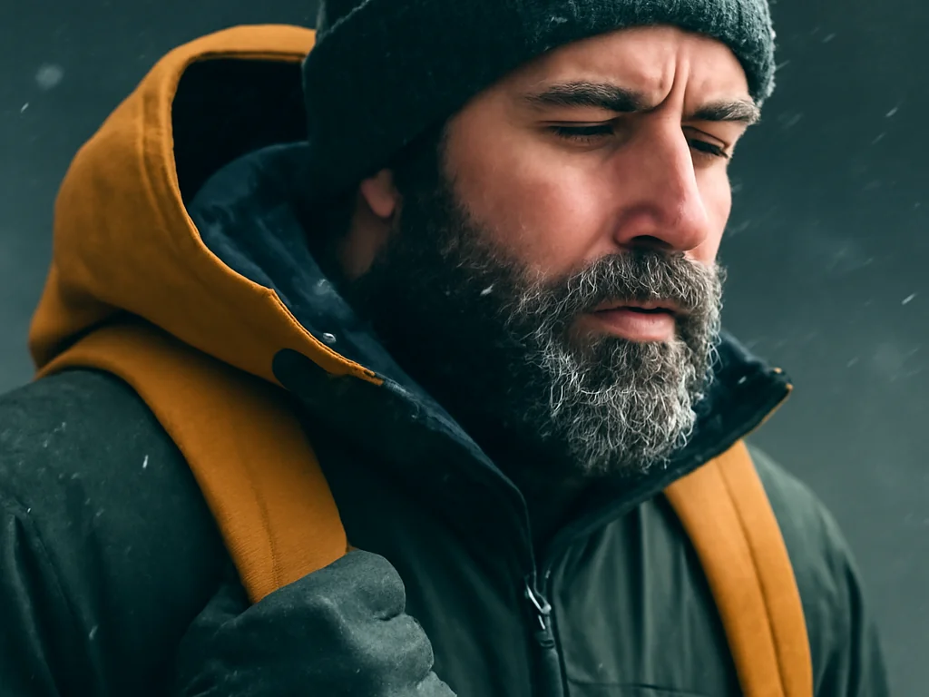 Smartphone zeigt Wetterwarnung und Vorhersage